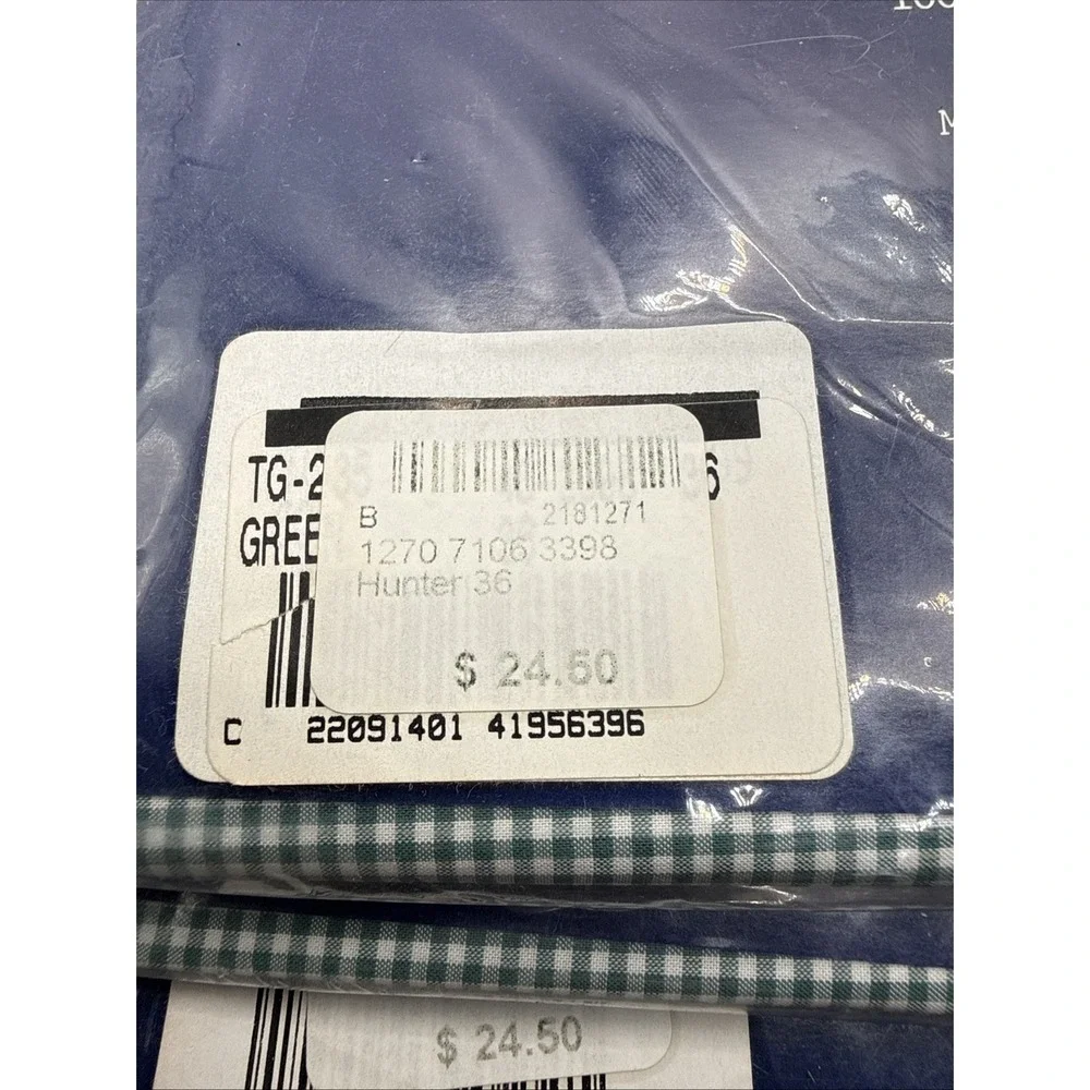 NOS Tiger Mountain woven 100 % cotton Boxers size 36 Lot 4 Green Checker White